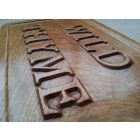 Deluxe hand carved house sign detail